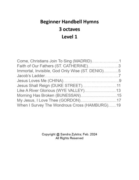 Beginner Handbell Hymns book page 00031