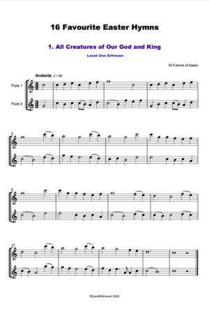 16 Favourite Easter Hymns for Flute Duet