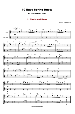 10 Easy Spring Duets for Flute and Alto Flute