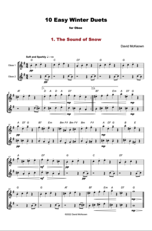 10 Easy Winter Duets for Oboe