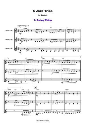5 Jazz Trios for Clarinet
