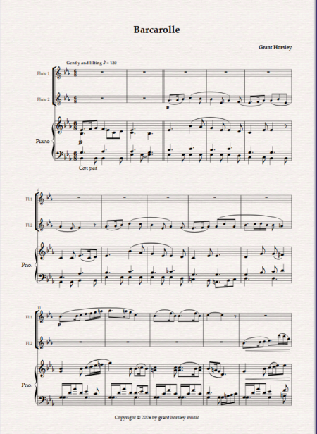 Barcarolle flute duet 1