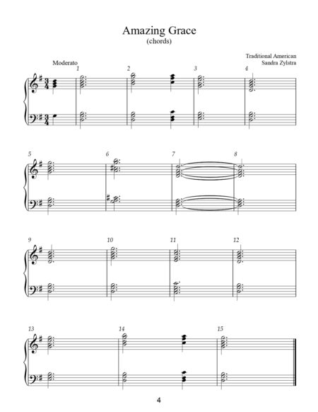 Easy Handbell Hymns 3 octave handbell book page 00071