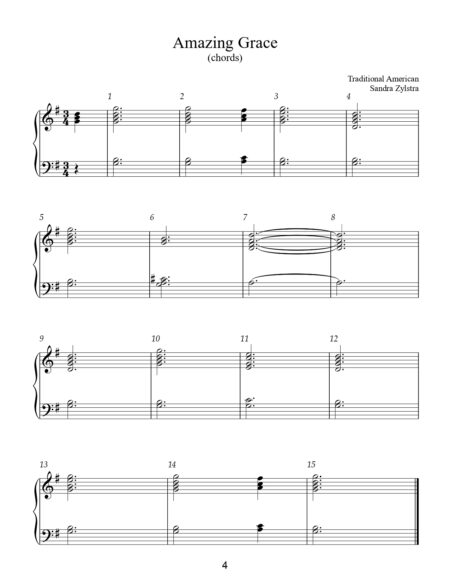 Easy Handbell Hymns 2 octave handbell book page 00071