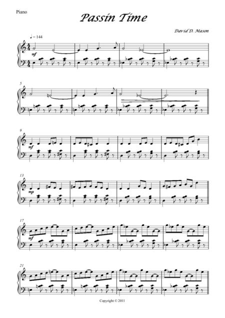 Passin Time Piano Parts page 002
