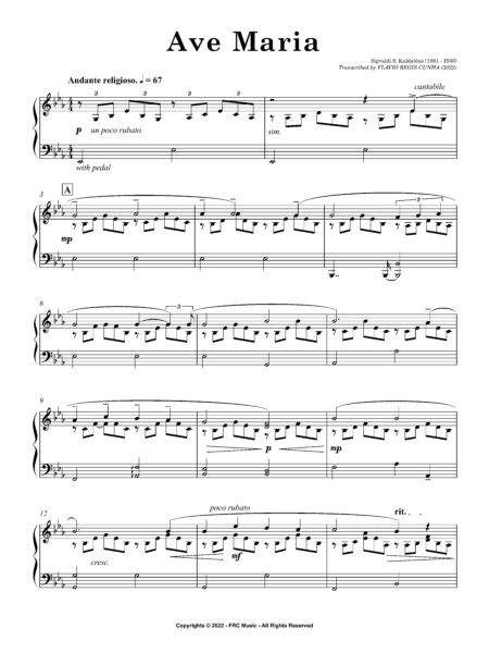 Ave Maria Piano Solo Full Score Pagina 3 scaled