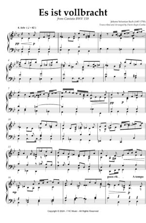 J.S. Bach: Es ist vollbracht – Aria 4. from Cantata BWV 159 (as played by Víkingur Ólafsson)