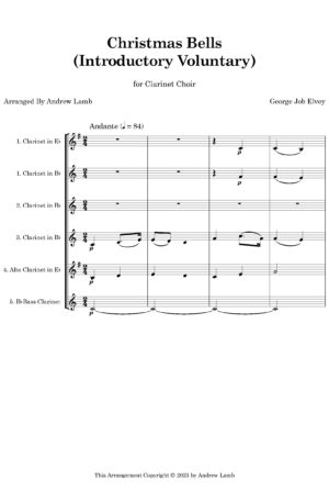 Christmas Bells (by George Job Elvey, arr.Clarinet Choir)