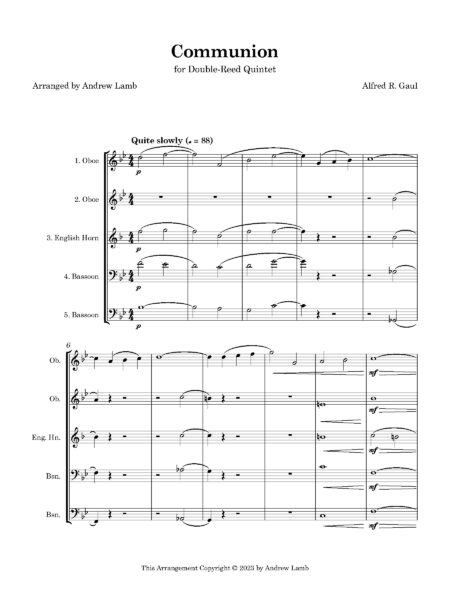 Double Reed Gaul Communion Full Score Page 3