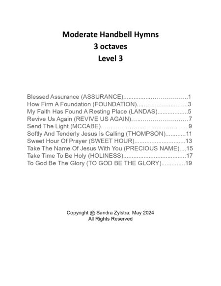 Moderate Handbell Hymns 3 octave handbells cover page 00031