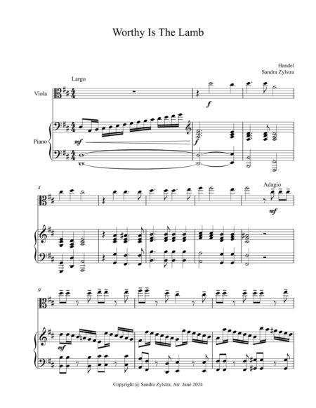 Worthy Is The Lamb viola instrument solo part page 00011