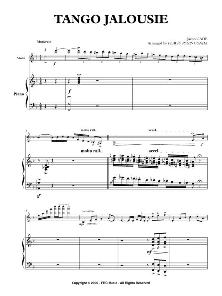 Tango Jalousie Violin Piano Full Score and Violin Part Pagina 03 scaled