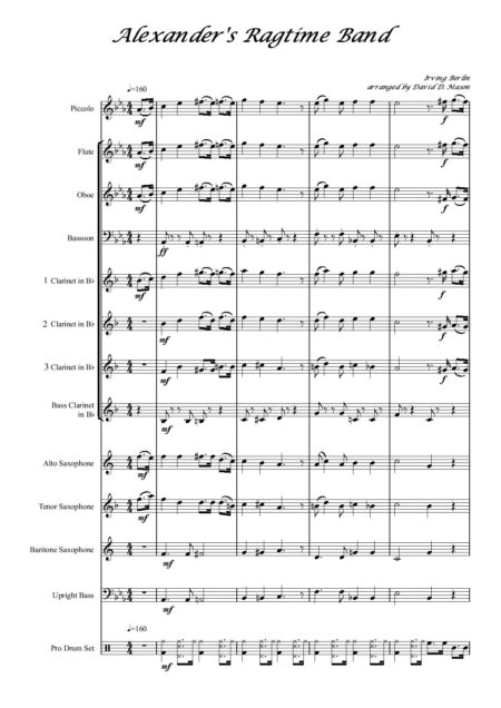 Alexander s Ragtime Band WoodwindChoir Score and parts page 002