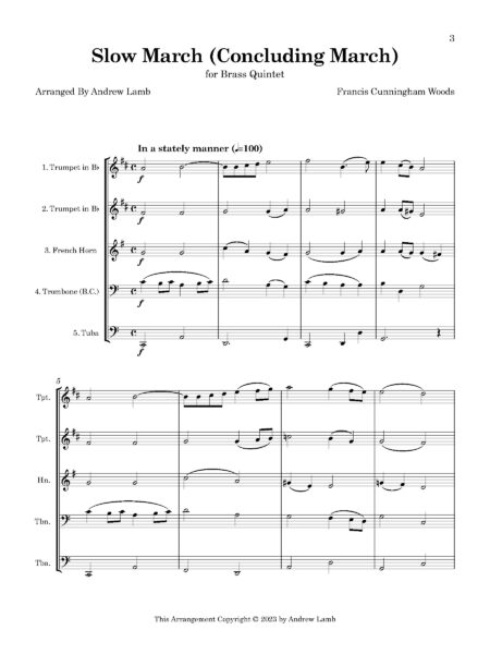 Brass Slow March Full Score Page 3