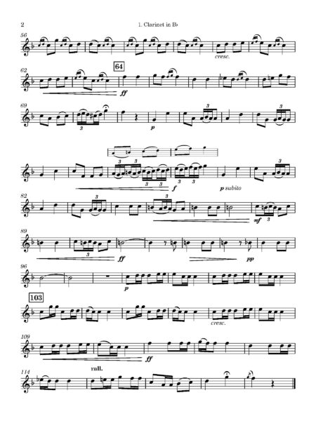 Derlin Din Din Morning Song Clarinet 1. Clarinet in Bb Page 2