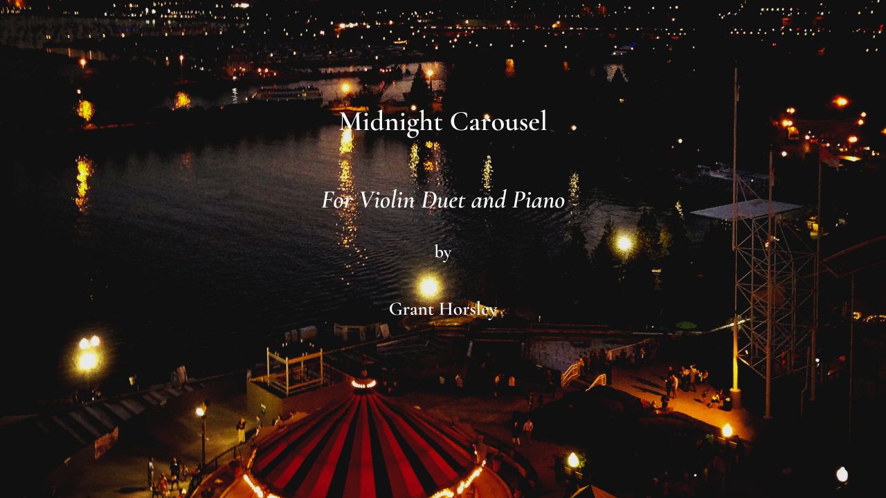 Midnight Carousel Violin Duet yt YouTube Thumbnail