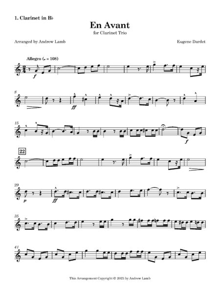 1. Clarinet in Bb Page 2