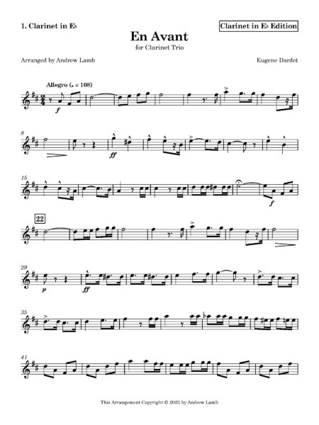 En Avant Clarinet Eb 1. Clarinet in Eb Page 2