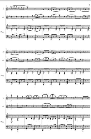 Helen’s Meadow -A Modern Jig for Flute Clarinet and Piano.