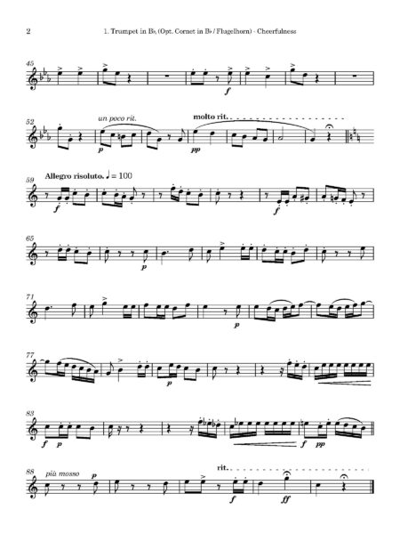 High Brass Cheerfulness 1. Trumpet in Bb Opt. Cornet in Bb Flugelhorn Page 2