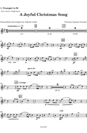 François-Auguste Gevaert | A Joyful Christmas Song | for Brass Quintet