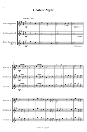 Carols for Two – 15 Carols for Saxophone or Trumpet/Saxophone Duet