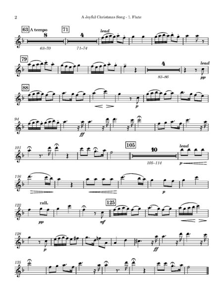 A Joyful Christmas Song 1. Flute Page 2