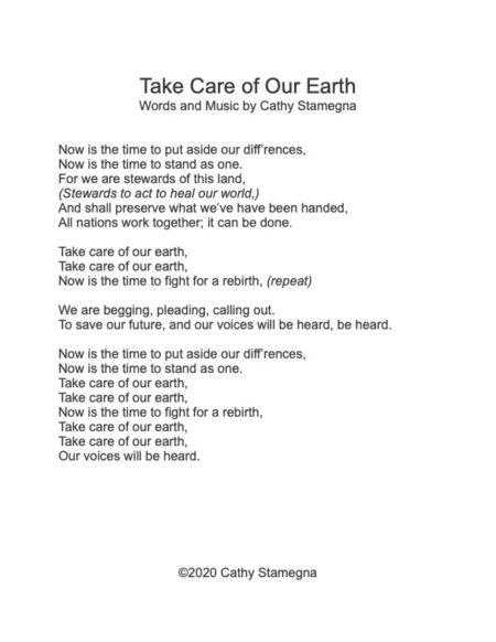 Take Care of Our Earth lyrics JPEG 1