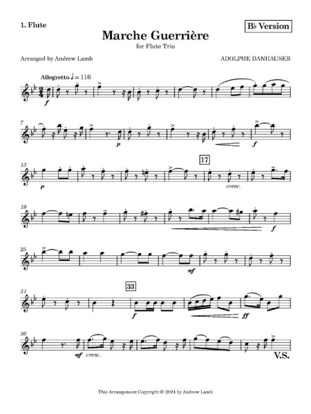 Flute Military March Bb 1. Flute Page 1