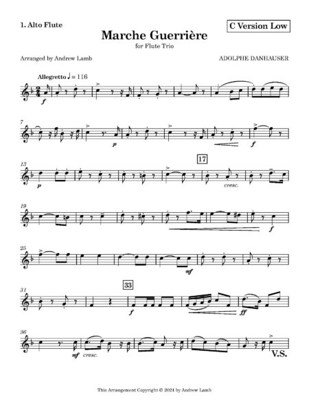 Flute Military March C Low 1. Alto Flute Page 1