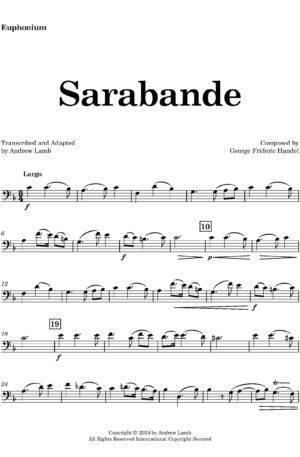 George Frideric Handel | Sarabande | for Euphonium and Piano