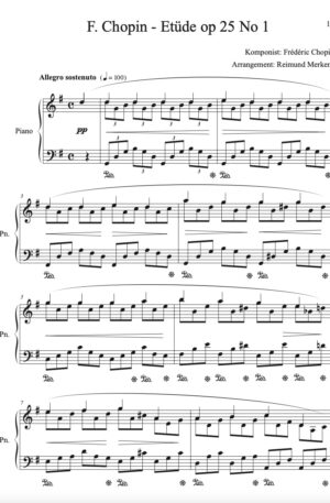 Frederik Chopin – simplified arranged for intermediate beginners – Vol. 1