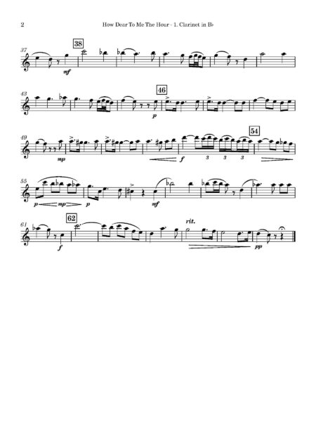 How Dear To Me The Hour Bb Version 1. Clarinet in Bb Page 2