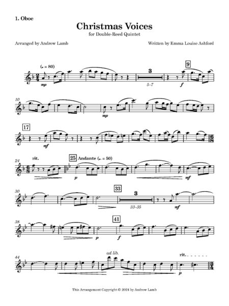 DR Christmas Voices 1. Oboe Page 1