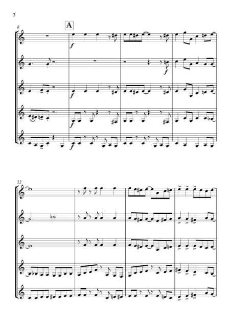 Jingle Bells - Jazz Arrangement for Clarinet Quintet