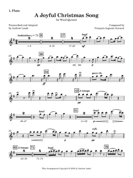 A Joyful Christmas Song 1. Flute Page 1