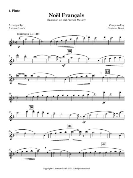 Noel Francais Flute 1. Flute Page 1