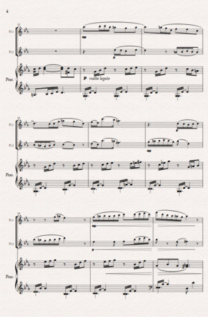 “Barcarolle” Original For Flute Duet and Piano.