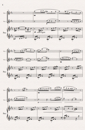 “Barcarolle” Original For Violin Duet and Piano.