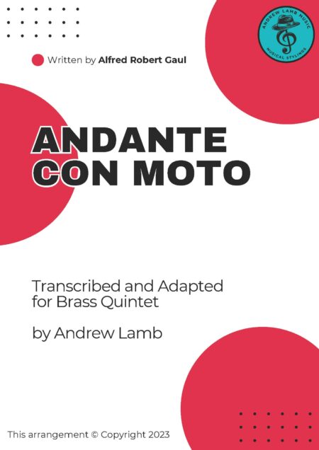 Gaul Andante Con Moto Brass 5tet Cover Page 1