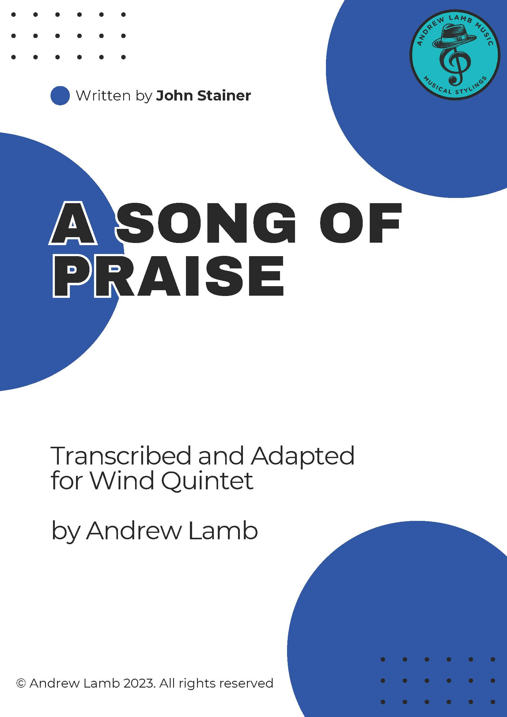 Stainer WQ Song of PRaise Cover Page 1