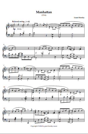 Going Places. (Part 1). 4 descriptive miniatures for Solo Piano.