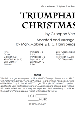 Triumphal Christmas (Verdi, arr. Malone/Harnsberger) (score and parts)