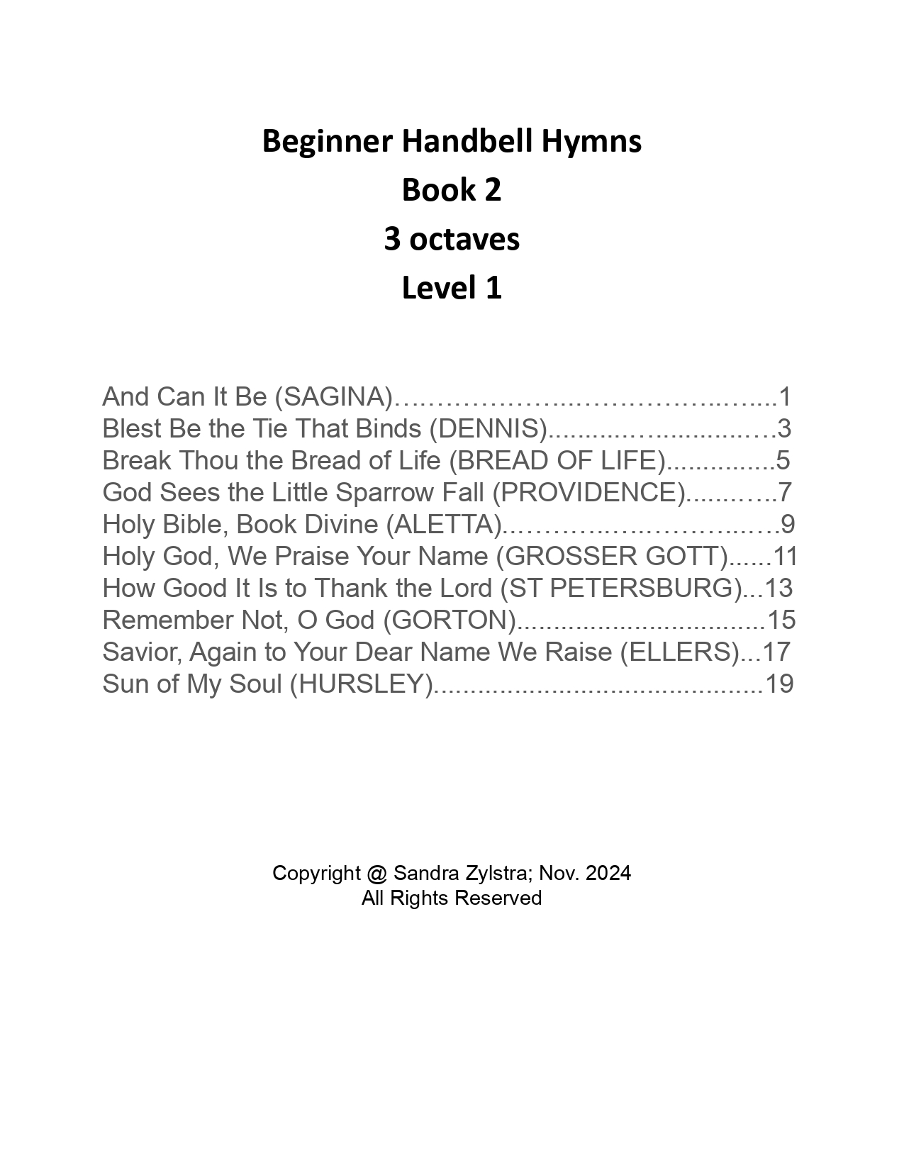 Beginner Handbell Hymns -Book 2 (3 octave handbells) - Image 2