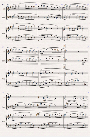 Violette. (A Love Theme). Original for Flute, Bassoon and Piano.