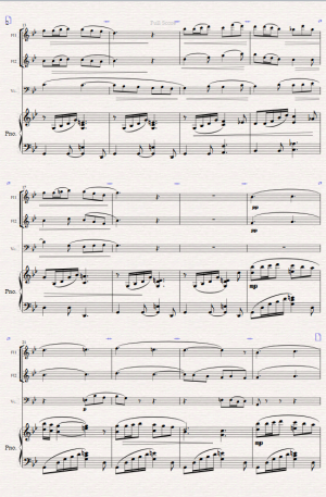 The Nightingale for Mixed Quartet.(2 Flutes, Cello and Piano).