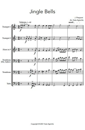 Jingle Bells – Jazz Arrangement for Brass Quintet