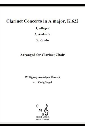 Mozart Clarinet Concerto in A major, K.622, Complete for Clarinet Choir