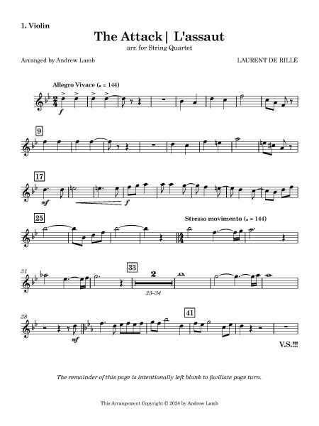 LAssaut String 1. Violin Page 1