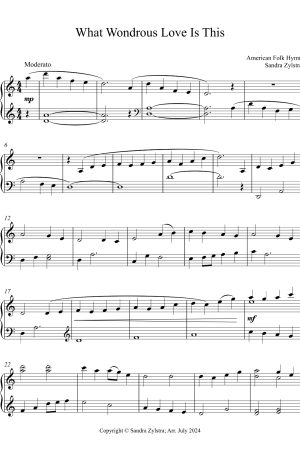 What Wondrous Love Is This? – Intermediate Piano Solo